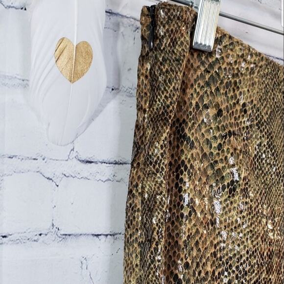 MK Solo Snakeskin Print Fitted Pants Sz M - Picture 4 of 8